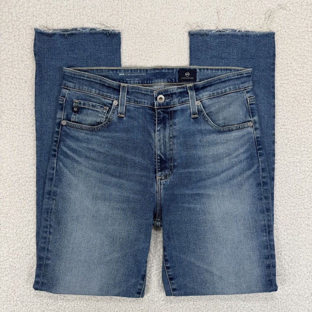 AG Adriano Goldschmied Mari Jeans Women's 30x29.5 Mid Rise Slim Straight